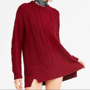 BDG Elbow Patch Cable Knit Sweater
